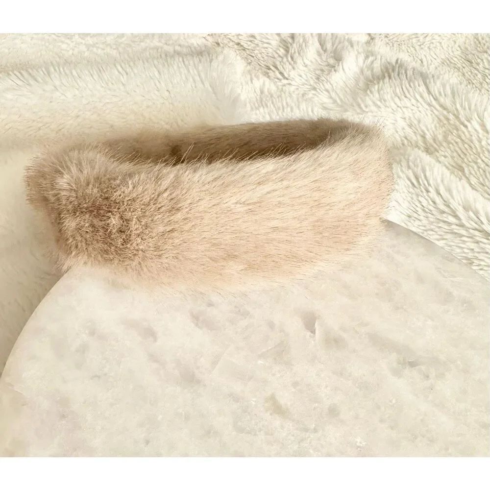 Light Brown fuzzy faux for headband